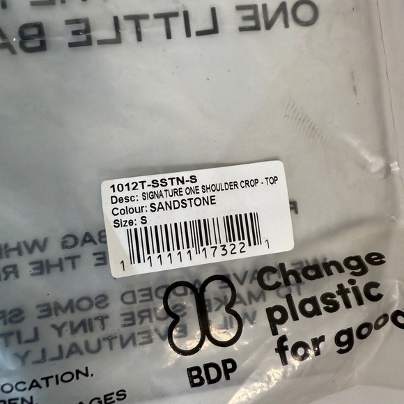 Free People Toast Signature One Shoulder Crop Top Sandstone Size Small - Picture 5 of 5